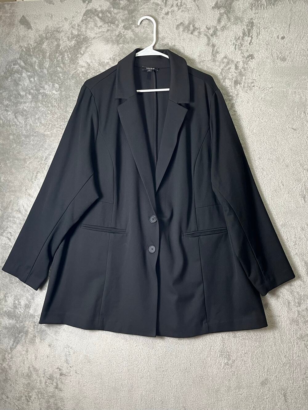 Torrid Black Longline Blazer Plus Size Tailored Minimalist Office Career Chic 3X